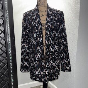 Endless Rose Oversized Multicolored Sequin Blazer